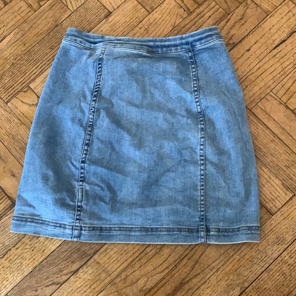 Free People Denim Skirt with side zip - Picture 2 of 2